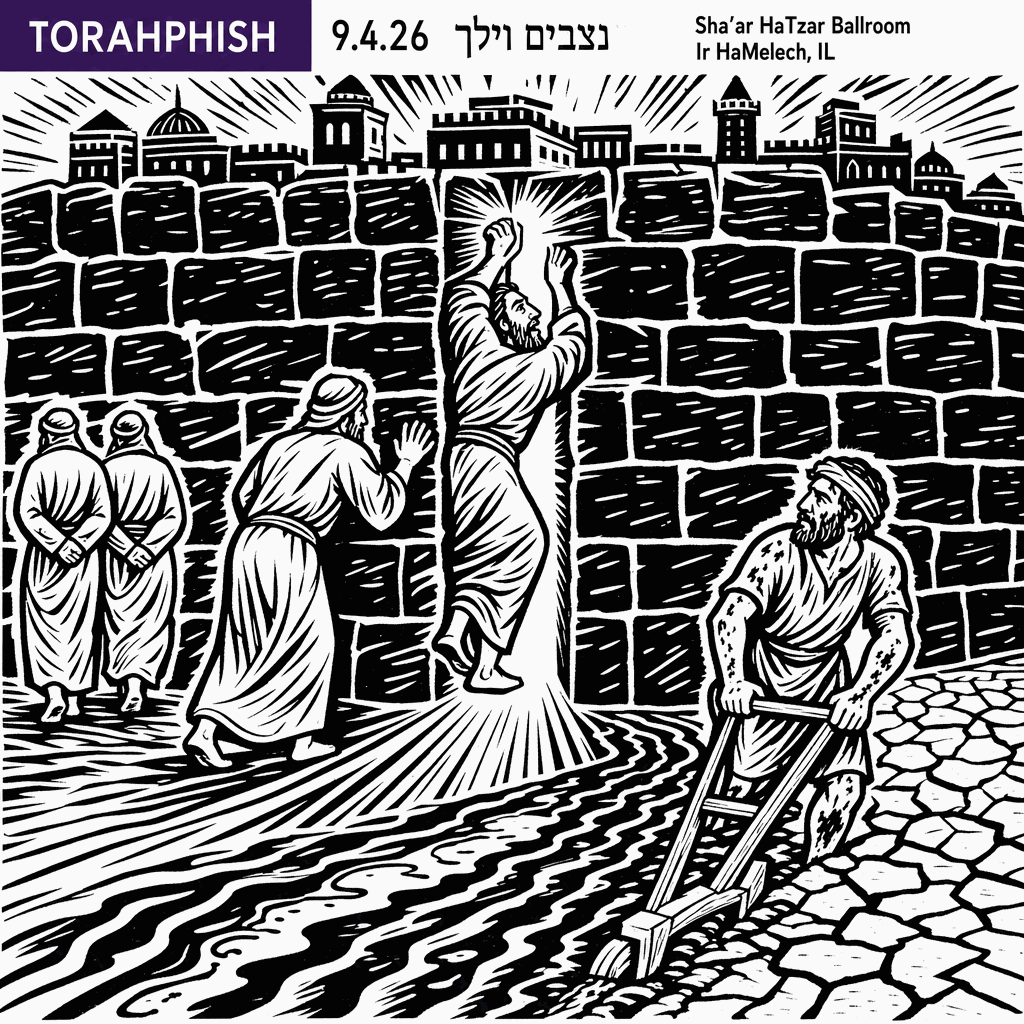 Nitzavim-Vayeilech: black-ink woodcut cover