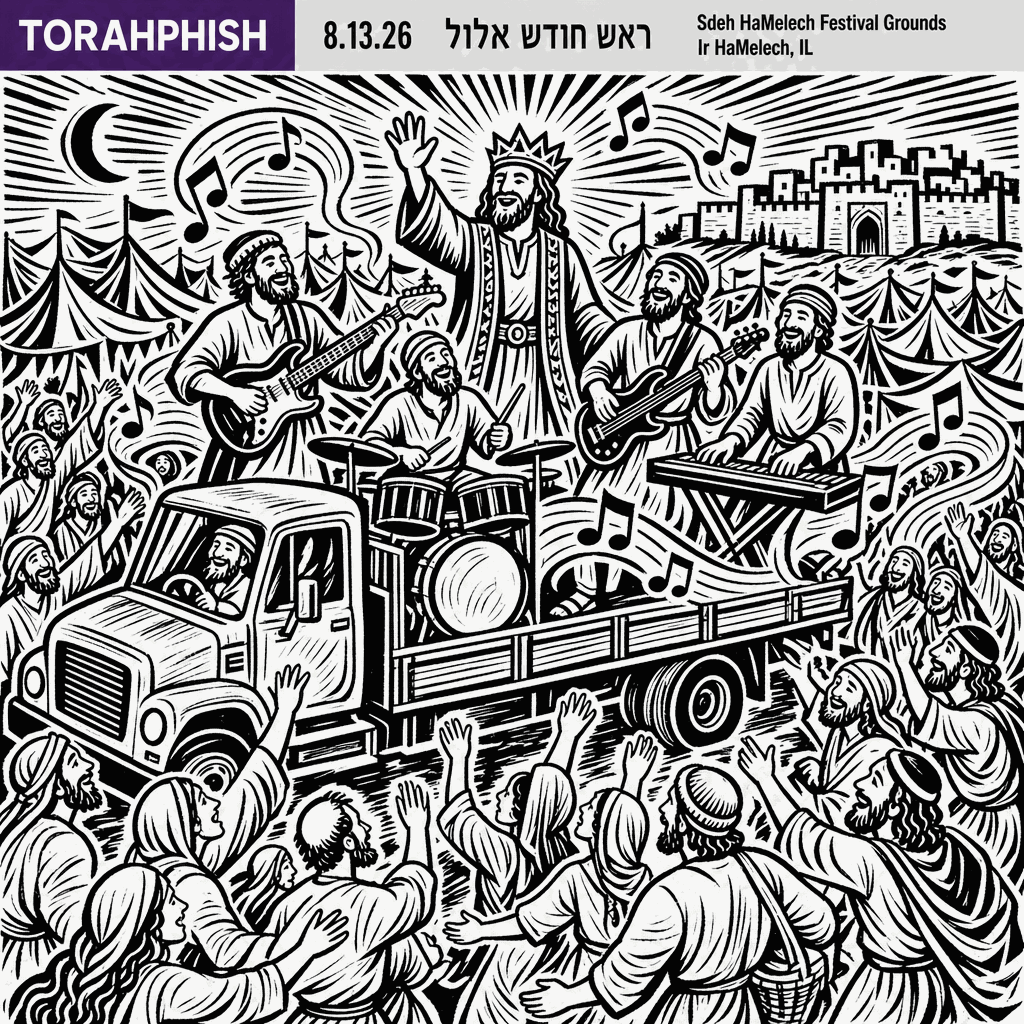 Rosh Chodesh Elul: black-ink woodcut cover